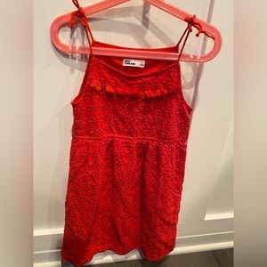 Red eyelet dress